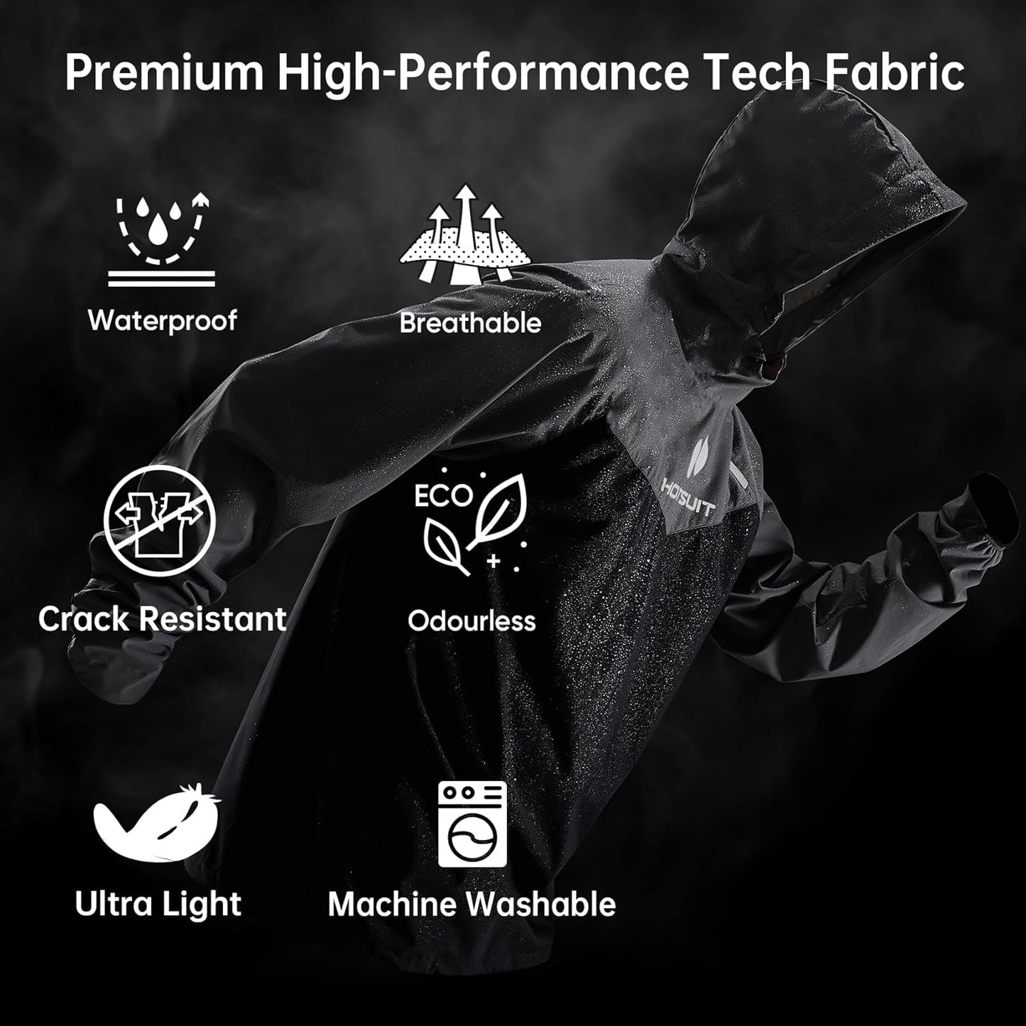 HOTSUIT Sauna Suit for Men Sweat Sauna Jacket Pant Gym Workout Sweat Suits
