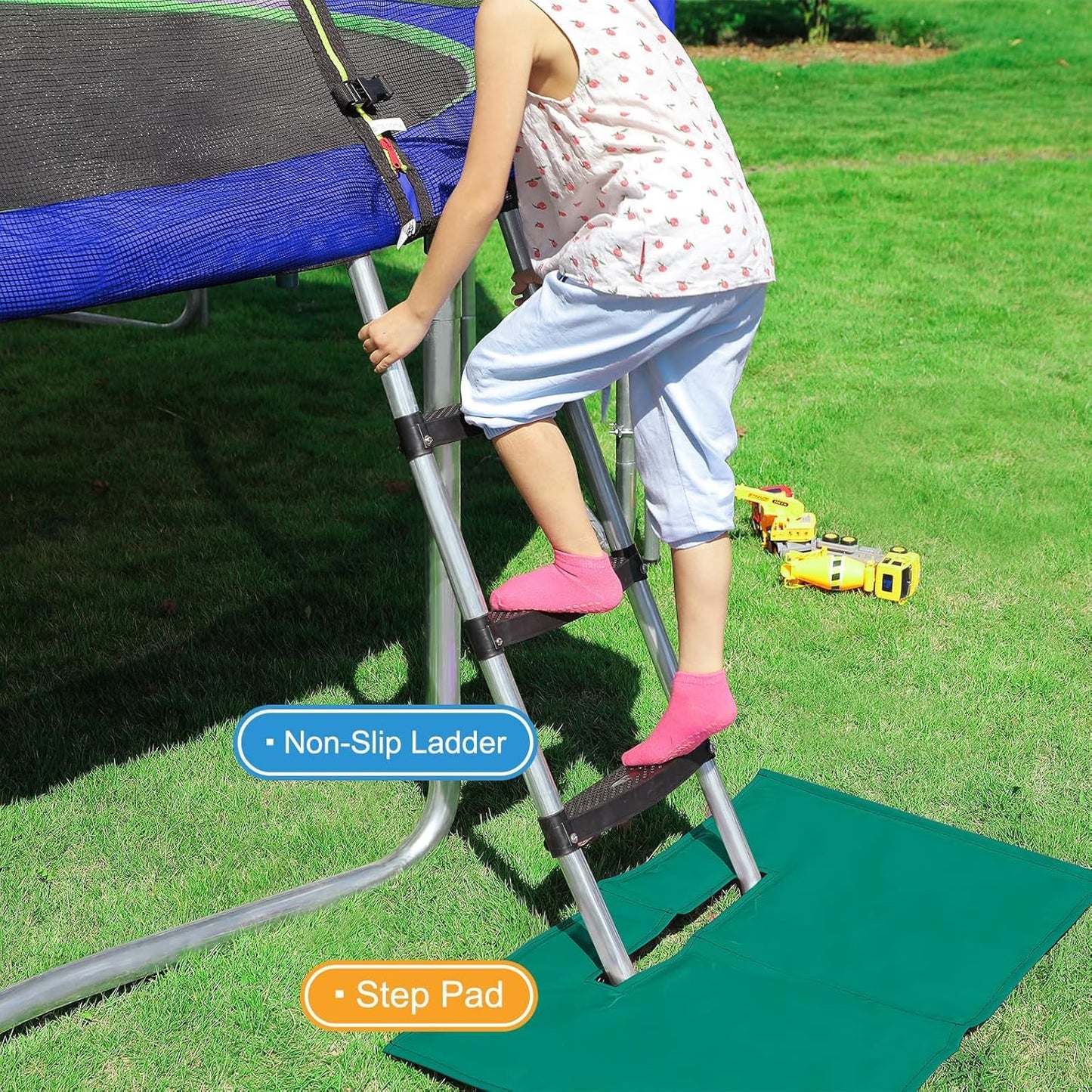 Zupapa Trampolines No-Gap Design 1500 LBS Weight Capacity 16 15 14 12 10 8FT for Kids Children with Safety Enclosure Net Outdoor Backyards Large Recreational Trampoline