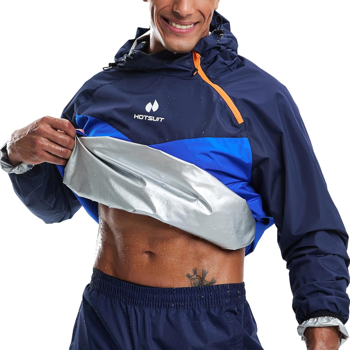 HOTSUIT Sauna Suit for Men Sweat Sauna Jacket Pant Gym Workout Sweat Suits