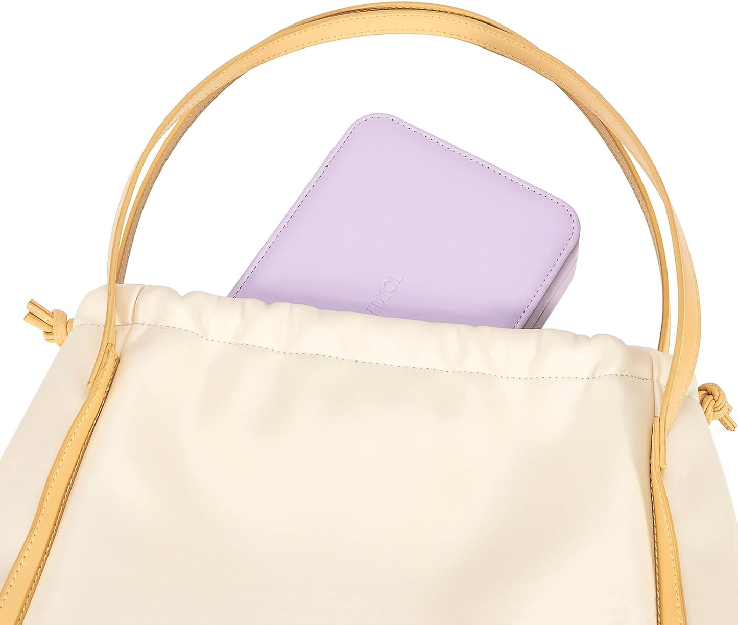 LANDICI Small Jewelry Box for Women Girls, PU Leather Travel Jewelry Case, Portable Jewelry Organizer Storage Holder Display for Ring Earrings Necklace Bracelet Bangle Men Kids Gift, Lavender