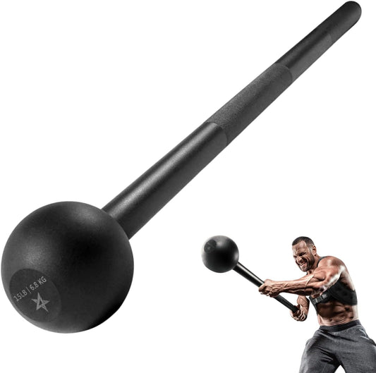Yes4All Steel Mace Bell for Comprehensive Strength Training - Ideal for Full Body Workouts, Muscle Development, Shoulder, Grip, and Forearm Rehabilitation with Weight Options of 5, 7, 10, 15, 20, 25, and 30 lbs for Both Men and Women