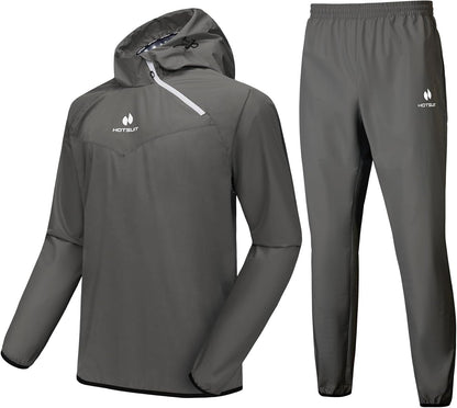 HOTSUIT Sauna Suit for Men Sweat Sauna Jacket Pant Gym Workout Sweat Suits